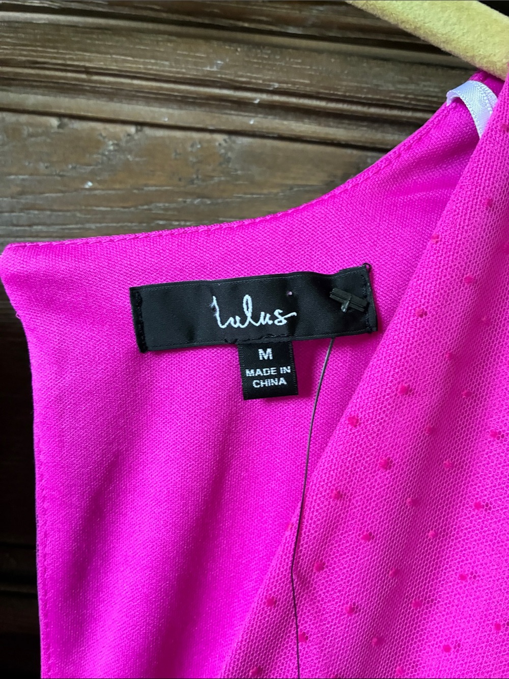 Lulu's Hot Pink Polka Dot Mesh Party Dress - Picture 2 of 6